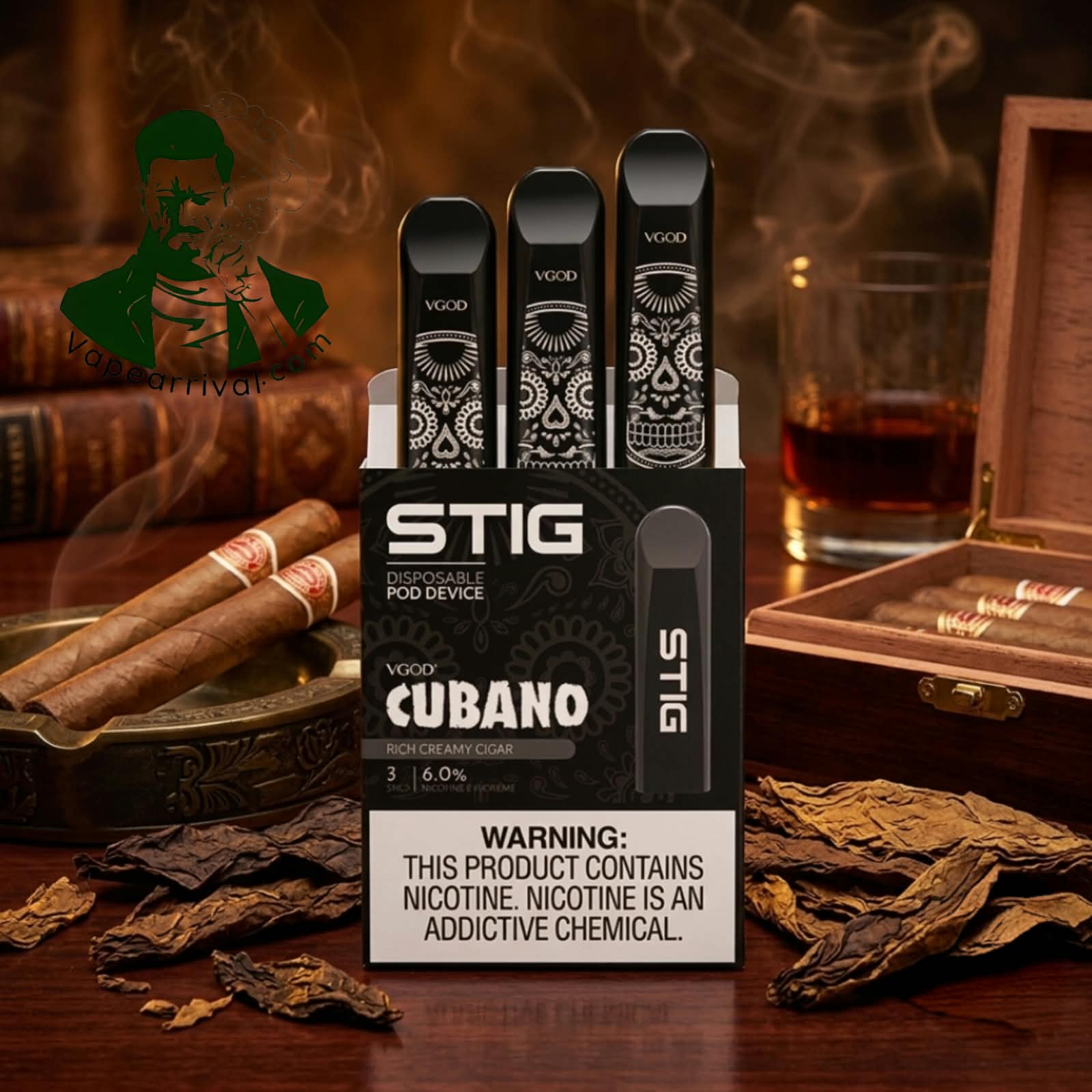 VGOD STIG CUBANO DISPOSABLE POD VGOD STIG CUBANO DISPOSABLE POD