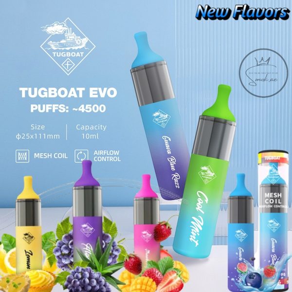 tugboat evo 4500 puffs disposable vape