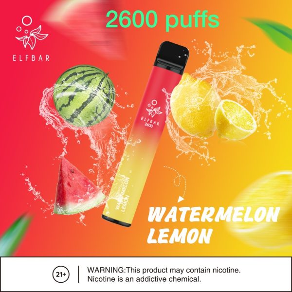 Elf bar 2600 Puffs Watermelon Lemon