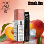 Pod Salt Go Disposable Vape 2500 Puffs Peach Ice