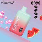 Nerd Fire 8000 Puffs Disposable Vape Watermelon Bubblegum