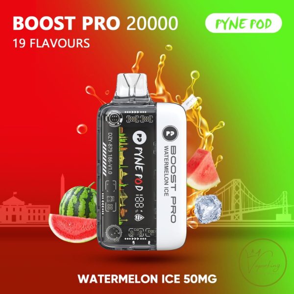 pyne pod boost pro 20000 puffs disposable kit Watermelon Ice