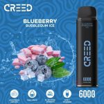Creed 6000 Puffs Disposable Vape Blueberry Bubblegum Ice