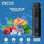 Creed 6000 Puffs Disposable Vape Peach Blue Raspberry Ice