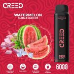 Creed 6000 Puffs Disposable Vape Watermelon Bubble Gum Ice