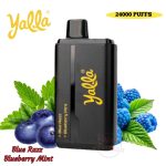 Yalla 24000 Puffs Disposable Vape Blue Razz Blueberry Mint