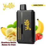 Yalla 24000 Puffs Disposable Vape Strawberry Banana Banana Ice Cream