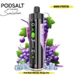 Pod Salt Shisha 8000 Puffs Disposable Vape Grape Ice