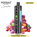 Pod Salt Shisha 8000 Puffs Disposable Vape Rainbow