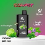 Silvaper 24000 Puffs Disposable Vape Lemon Mint Bubblegum