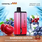 Crystal Fire Pro Ultra 18000 Puffs Sour Blue Raspberry Soda Sour Black Cherry Soda