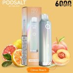 Pod Salt Pearl Bar 6000 Puffs Disposable Citrus Peach