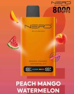 Nerd Slim 8000 Puffs Disposable Vape Peach Mango Watermelon