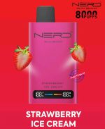 Nerd Slim 8000 Puffs Disposable Vape Strawberry Ice Cream