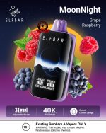 ELF BAR Moon Night 40000 Puffs Disposable Grape Raspberry