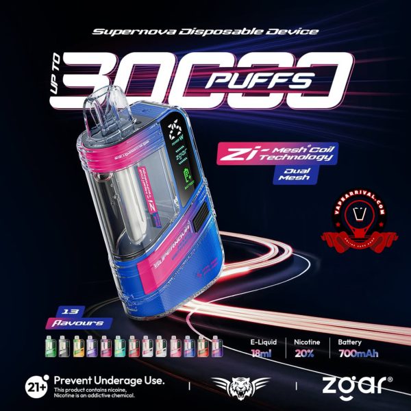 Zgar Supernova 30000 Puffs Disposable Vape