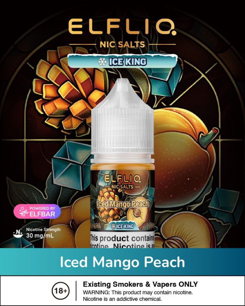 ELFLIQ Nic Salts 30mg Ice King Mango Peach