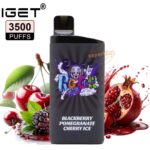 IGET Bar 3500 Puffs Disposable Vape Blackberry Cherry Pomegranate Ice