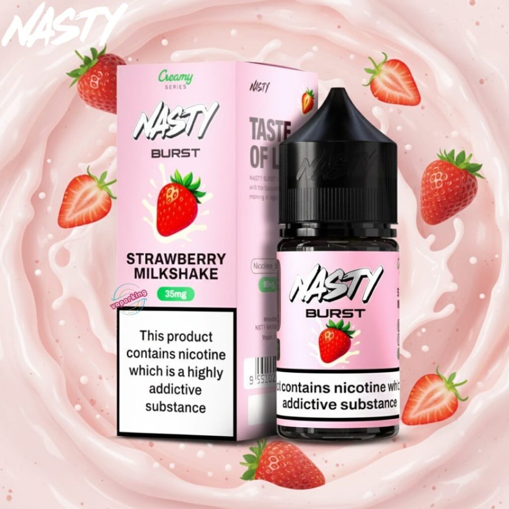 Nasty Burst Salt Nic 30ml Strawberry Milkshake