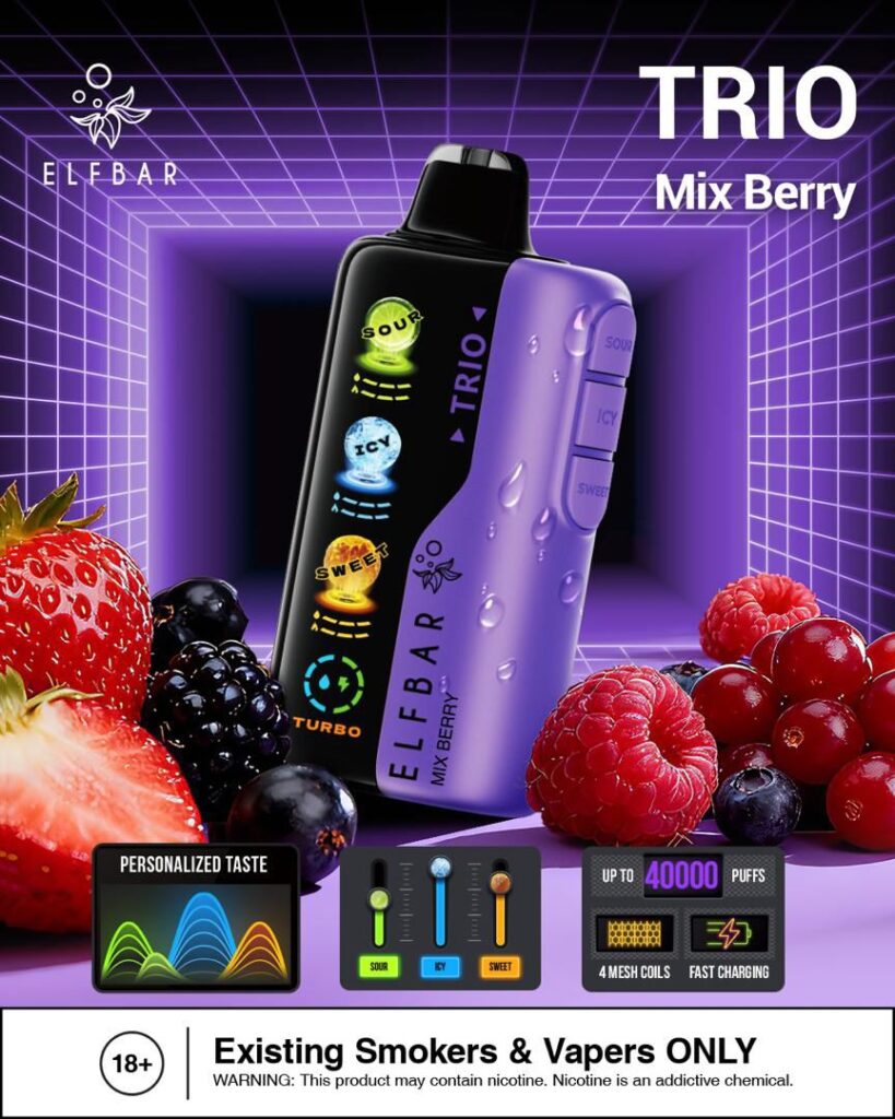 ELF BAR Trio 40000 Puffs Disposable &nbsp;Mix Berry