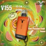 GNITE V155 15500 puffs Disposable Vape Kiwi Passion Fruit Guava