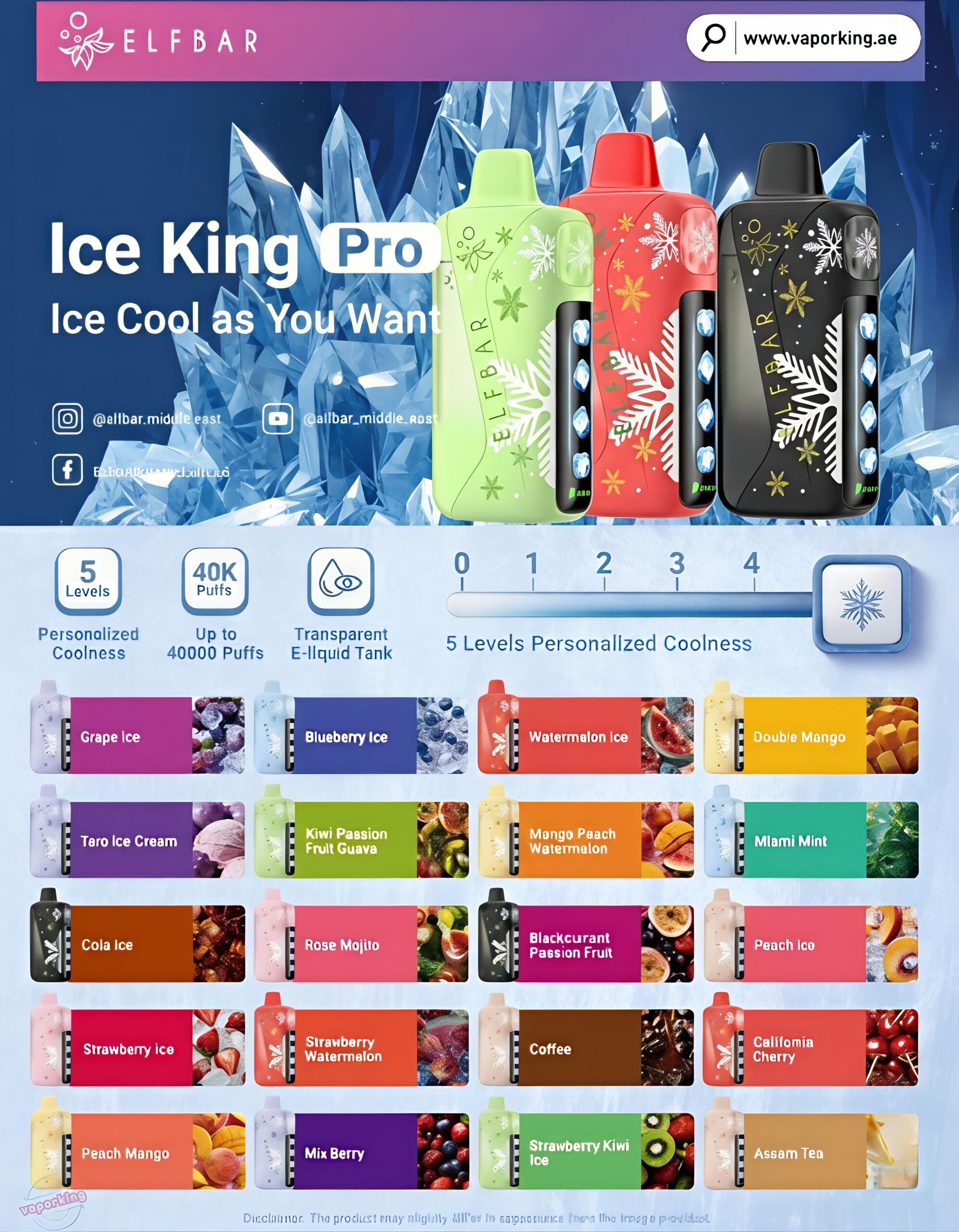 ELFBAR Ice King Pro 40000 Puffs Disposable ELFBAR Ice King Pro 40000 Puffs Disposable