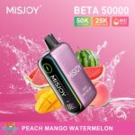 MISJOY Beta 50000 Puffs Disposable Vape Peach Mango Watermelon