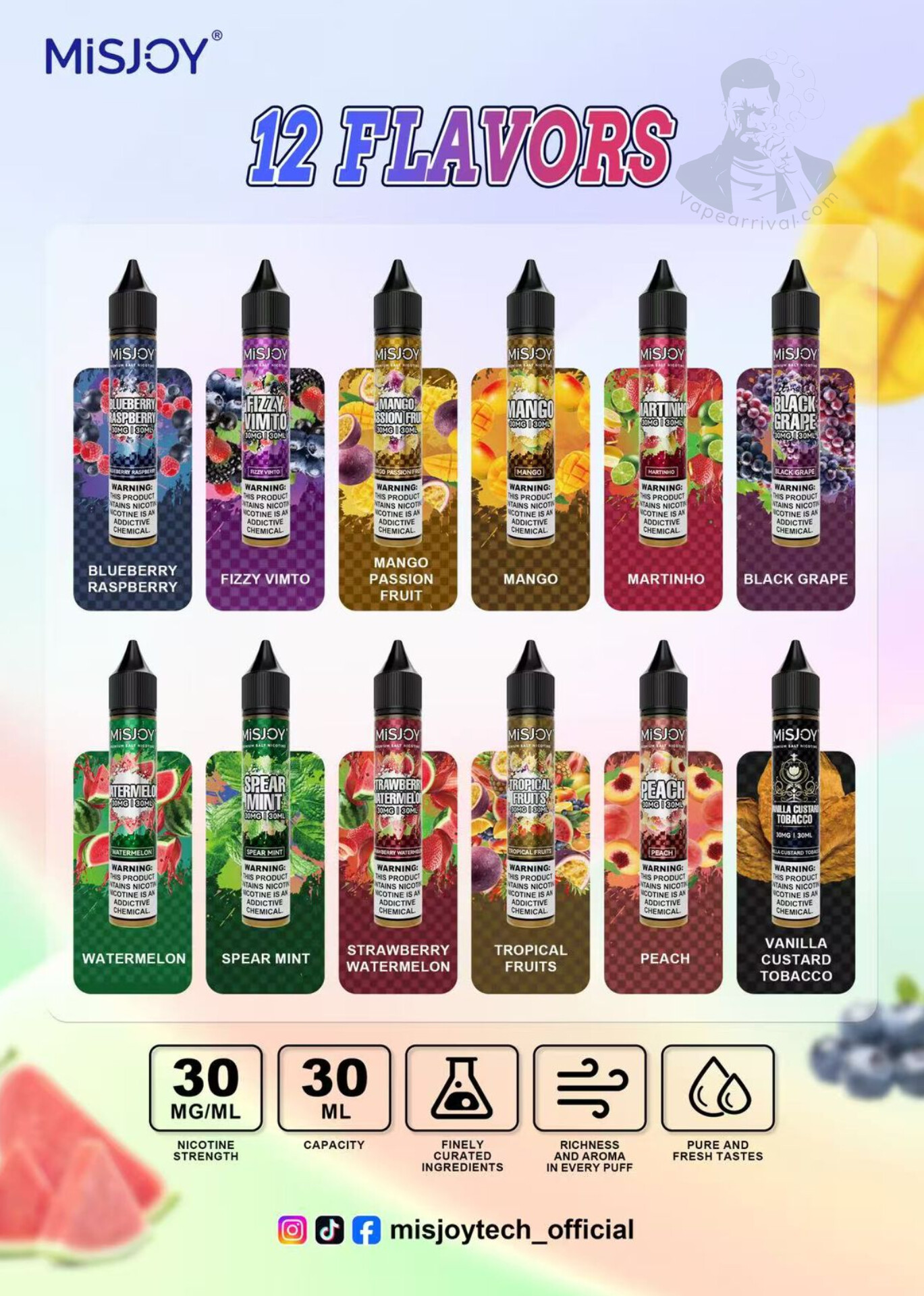MISJOY Salt Nic 30ml 30mg MISJOY Salt Nic 30ml 30mg