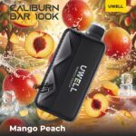 Uwell Caliburn Bar 100K Disposable Vape Mango Peach