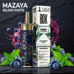 Mazaya Deep Cloud Shisha 80000 Puffs Disposable Blueberry Mint
