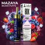 Mazaya Deep Cloud Shisha 80000 Puffs Disposable Mixed Berry
