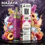 Mazaya Deep Cloud Shisha 80000 Puffs Disposable Peach Ice