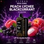 Elf Bar Raya Sobo 40000 Puffs Disposable Peach Lychee Blackcurrant