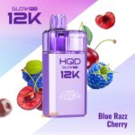 HQD Glow PRO 12000 Puffs Disposable Kit Blue Razz Cherry