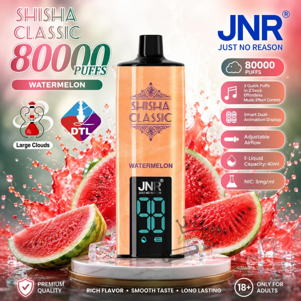 JNR Shisha Classic 80000 Puffs Disposable Watermelon