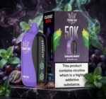 Al Fakher Crown Bar Cloud Box 50000 Puffs Grape Mint
